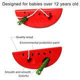 Wooden Toys Threading Novelty Funny Educational Wood Toys, Caterpillars Eat Pear, Caterpillars Eat Apple, Caterpillars Eat Watermelon