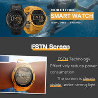 2020 NEW Smart Watch Sport Men Women Digital Smartwatch Fitness Tracker Waterproof Smart Watches Black/Yellow For NORTH EDGE