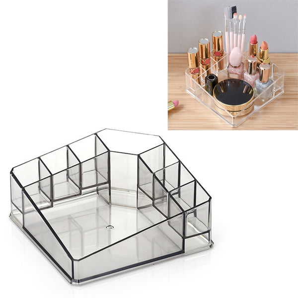 Desktop Makeup Box Transparent Lipstick Multi-function Desktop Cosmetics Shelf Storage Box