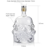 Glass Bottle Wine Pot Decanter Transparent Crystal Vodka Flagon Gift, Capacity: 650ml, Glass Bottle