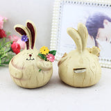 Pairs Creative Resin Crafts Large Cute Fat Garlic Rabbit Ornaments Home Bar Decoration, Large Garlic Rabbit