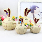 Pairs Creative Resin Crafts Large Cute Fat Garlic Rabbit Ornaments Home Bar Decoration, Large Garlic Rabbit