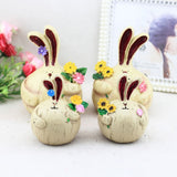 Pairs Creative Resin Crafts Large Cute Fat Garlic Rabbit Ornaments Home Bar Decoration, Large Garlic Rabbit