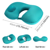 Portable Press Type Automatic Inflating Travel  U-shape Neck Pillow