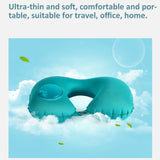 Portable Press Type Automatic Inflating Travel  U-shape Neck Pillow