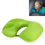 Portable Press Type Automatic Inflating Travel  U-shape Neck Pillow