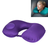 Portable Press Type Automatic Inflating Travel  U-shape Neck Pillow