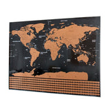 School Teaching Office Supplies Scratch World Map with National Flags, Size: 82.6 x 59.5cm, With Flags