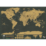 School Teaching Office Supplies Scratch World Map, Size: 82.5 x 59.3cm, Without Flags