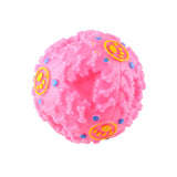 Pet Food Dispenser Squeaky Giggle Quack Sound Training Toy Chew Ball, Size: M, Ball Diameter: 9.2cm, Size: M, Pink