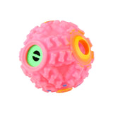 Pet Food Dispenser Squeaky Giggle Quack Sound Training Toy Chew Ball, Size: S, Ball Diameter: 7cm, Size: S, Pink