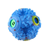 Pet Food Dispenser Squeaky Giggle Quack Sound Training Toy Chew Ball, Size: M, Ball Diameter: 9.2cm, Size: M, Blue