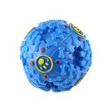 Pet Food Dispenser Squeaky Giggle Quack Sound Training Toy Chew Ball, Size: M, Ball Diameter: 9.2cm, Size: M, Blue