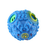 Pet Food Dispenser Squeaky Giggle Quack Sound Training Toy Chew Ball, Size: S, Ball Diameter: 7cm, Size: S, Blue