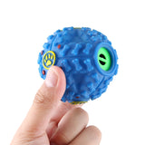 Pet Food Dispenser Squeaky Giggle Quack Sound Training Toy Chew Ball, Size: S, Ball Diameter: 7cm, Size: S, Blue