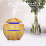 Wood Grain USB Hollowed-out Humidifier Seven Color Aromatherapy Lamp Automatic Alcohol Sprayer with Remote Control(Sky Blue), HC0372A, HC0372B, HC0372C, HC0372D, HC0372F, HC0372G, HC0372H, HC0372I, HC0372J, HC0372K