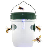 Solar Powered LED Fly Bee Trap Catcher Insect Control Tool, Black