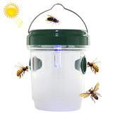 Solar Powered LED Fly Bee Trap Catcher Insect Control Tool, Black