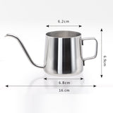 Long Narrow Spout 304 Stainless Steel Hand Drip Coffee Pot with Hanging Ear, 250ML, 350ML