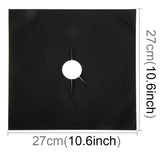 Gas Furnace Surface Ultra-thin Fibre Material Stovetop Protective Cleaning Pad, Size: 27*27cm, 0.12mm (Black), 0.12mm