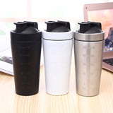 500mL(17.5oz) Healthy Sports Cup Stainless Steel Protein Powder Classic Shaker Bottle Replacement Milkshake Cup, 500mL(17.5oz)