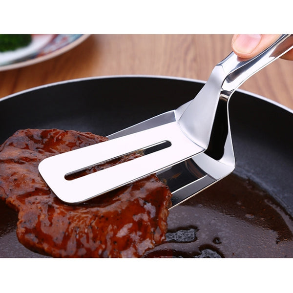 Stainless Steel Barbecue Steak Clip Tongs BBQ Roasting Shovels Leak Steak Shovel Spatula Food Clamp Bread Clips, Food Clamp 2