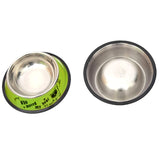 Stainless Steel Bowls, Anti-slip Colorful Paint Printed Pets Bowls, Bowl Diameter: 22.5 cm, Bowl Bottom Diameter: 29.5 cm, Diameter: 22.5 cm