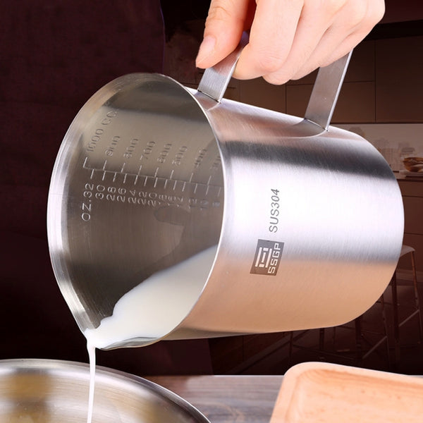 SSGP Kitchen Cooking Tool Stainless Steel Graduated Measuring Cups, Size: 13*12.5cm, 1000ml, Size: 13*12.5cm, 1000ml