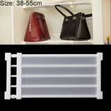 Wardrobe Storage Layered Baffle Cabinet Shelf Dormitory Partition Cupboard Partition Board, Width: 24cm, Stretch Range: 38-55cm, Stretch Range:38-55cm