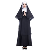 Halloween Costume Women Nun Missionary Cosplay Clothing, Size:S, Size:M, Size:L, Size:XL, Size:XXL