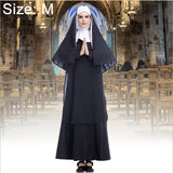 Halloween Costume Women Nun Missionary Cosplay Clothing, Size:S, Size:M, Size:L, Size:XL, Size:XXL