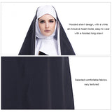 Halloween Costume Women Nun Missionary Cosplay Clothing, Size:S, Size:M, Size:L, Size:XL, Size:XXL