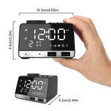 K11 Bluetooth Alarm Clock Speaker Creative Digital Music Clock Display Radio with Dual USB Interface, Support U Disk / TF Card / FM / AUX, UK Plug, UK Plug(Black), UK Plug(White)