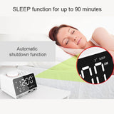 K11 Bluetooth Alarm Clock Speaker Creative Digital Music Clock Display Radio with Dual USB Interface, Support U Disk / TF Card / FM / AUX, UK Plug, UK Plug(Black), UK Plug(White)