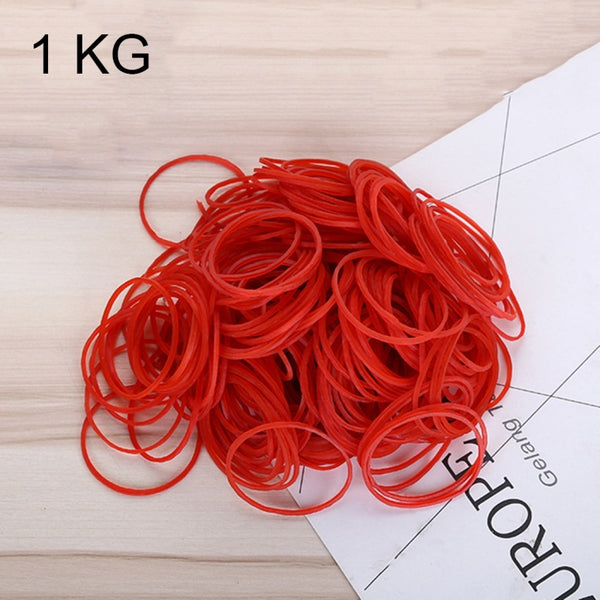 Red Sturdy Stretchable Elastic Rubber Bands Home School Office Supplies Stationery, 1KG Per Bag, Red