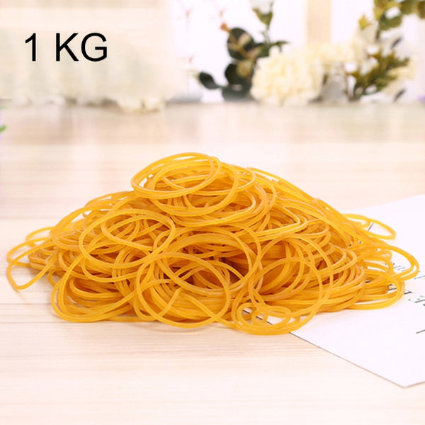 Yellow Sturdy Stretchable Elastic Rubber Bands School Office Supplies Stationery, 1KG Per Bag, Yellow