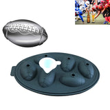 Rugby Shape 3D Ice Cube Mold Maker Bar Party Silicone Trays Chocolate Mold Kitchen Tool, Rugby Shape (Black), Rugby Shape ellow)