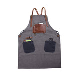 Retro Style Cotton Canvas Craftsman Work Aprons, Work Aprons(Grey), Work Aprons(Blue)