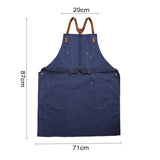 Retro Style Cotton Canvas Craftsman Work Aprons, Work Aprons(Grey), Work Aprons(Blue)