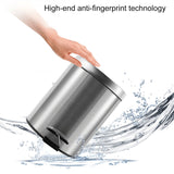 Fashion Round Stainless Steel Household Hotel Office Covered Pedal Trash Bin, Size: 7L, Size: 7L