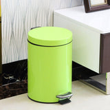 Fashion Round Stainless Steel Household Hotel Office Covered Pedal Trash Bin, Size: 7L, Size: 7L