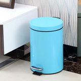 Fashion Round Stainless Steel Household Hotel Office Covered Pedal Trash Bin, Size: 7L, Size: 7L