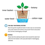 Lazy Flower Pots Automatic Water-absorbing Hydroponic Potted Plants Circular Resin Plastic Flower Pots Double-layer Design Self Watering Planter, Diameter: 11cm, Height: 10.3cm, Diameter: 11cm, Height: 10.3cm