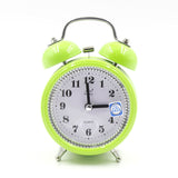 Fashion Mute Metal Alarm Clock with Night Light, Size: 12*8.5cm