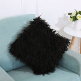 Velvet Long Plush Pillow Cover Popular Square Furry Cover Home Bed Room Decoration Pillowcase, Size: 45 x 45cm