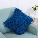 Velvet Long Plush Pillow Cover Popular Square Furry Cover Home Bed Room Decoration Pillowcase, Size: 45 x 45cm