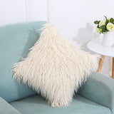 Velvet Long Plush Pillow Cover Popular Square Furry Cover Home Bed Room Decoration Pillowcase, Size: 45 x 45cm