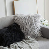 Velvet Long Plush Pillow Cover Popular Square Furry Cover Home Bed Room Decoration Pillowcase, Size: 45 x 45cm