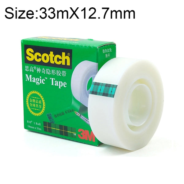 Scotch 810 Magic Invisible Tape Transparent Writing Repair Traceless Copying Tape, Size: 33m x 12.7mm, Size: 33m x 12.7mm