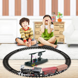 SS333-64 Electric Retro Simulation Train Model Children Toys Light Music Track Train